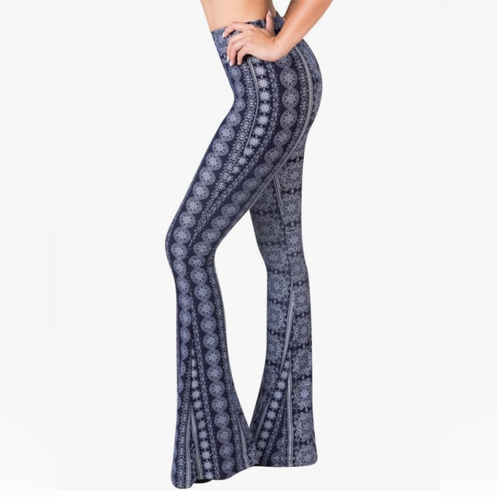 SATINA High-Waisted Flare Leggings